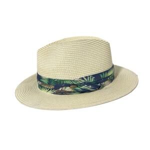 Scala Classic Fedora Hat Mens XL Handmade 100% Toyo Natural Fiber Tropical